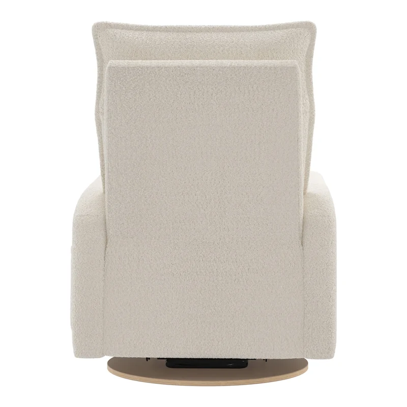 Grand Fauteuil Berçant et Pivotant Arya avec Mécanisme Électrique - Puppy Pearl