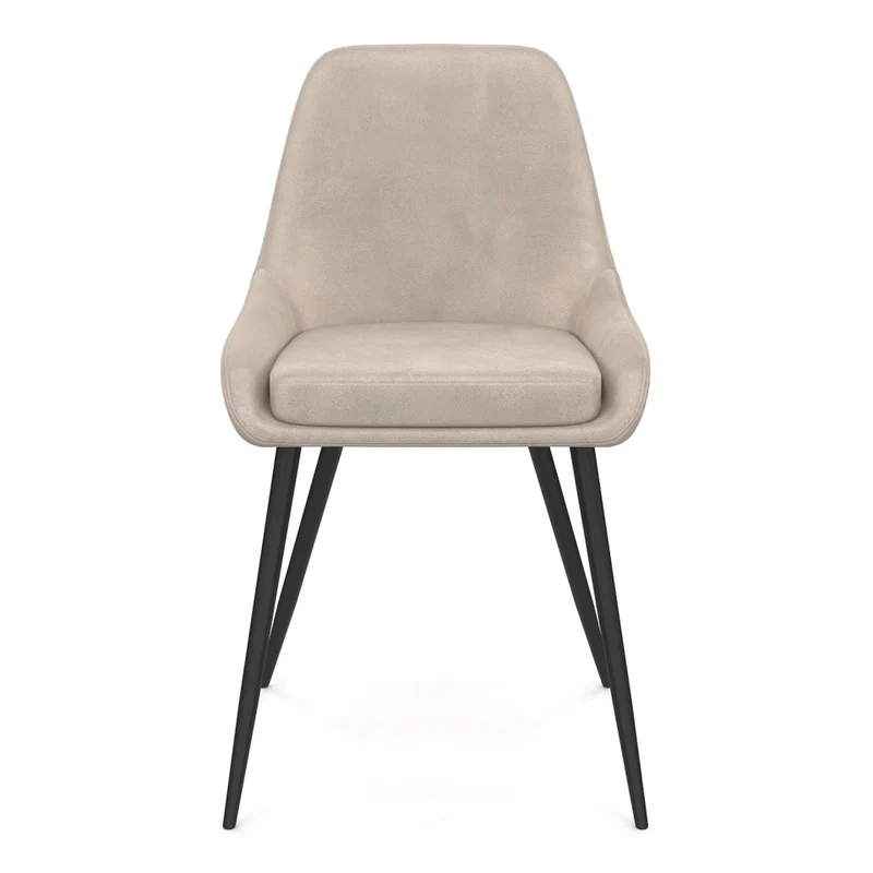 Chaises Olivia assise taupe pieds métal - lot de 6