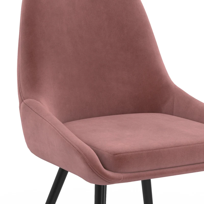 Chaises Olivia assise mix de couleurs : 1x crème, 1x gris clair, 1x gris foncé et 1x rose - lot de 4