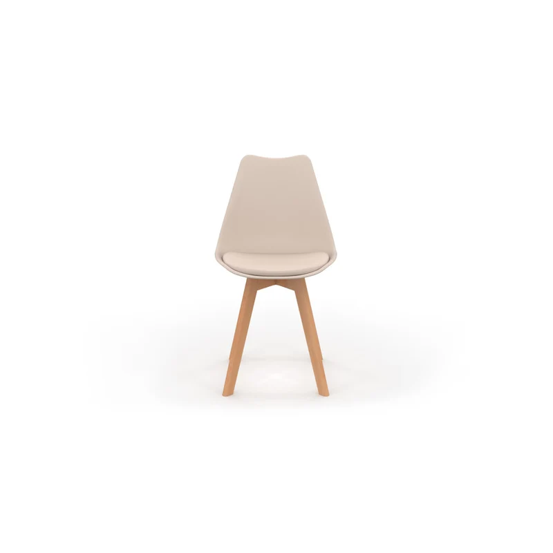 Chaises Nordia assise mix de couleurs : 2x beige, 2x gris foncé et 2x terracotta - lot de 6