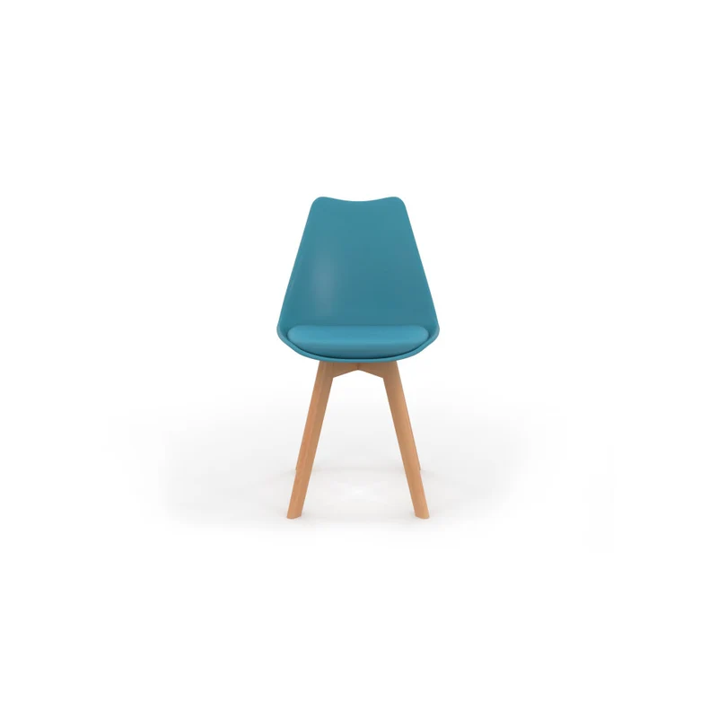 Chaises Nordia assise mix de couleurs : 1x blanc, 2x gris clair, 2x bleu pastel et 1x rose - lot de 6