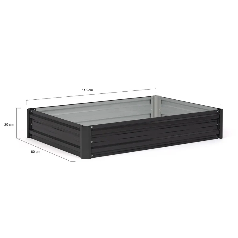 Carrés de potager en métal 115x80x20cm - lot de 2