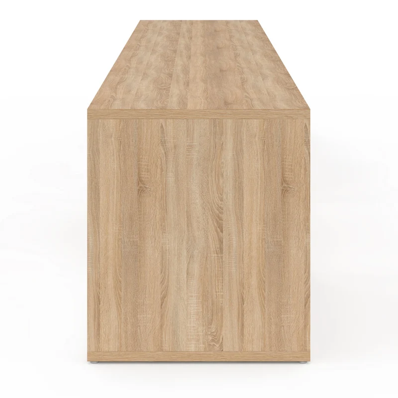 Meuble TV extensible Livona bois et blanc L180-270cm