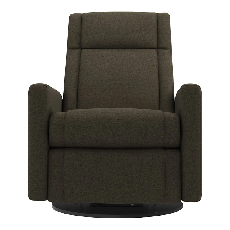 Grand Fauteuil Berçant et Pivotant Nelly avec Mécanisme Électrique - Tissu Anti-tache Mojo Espresso
