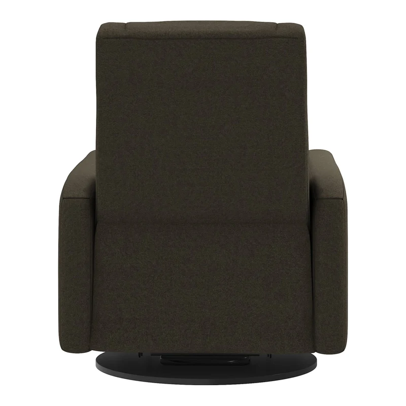 Grand Fauteuil Berçant et Pivotant Nelly avec Mécanisme Électrique - Tissu Anti-tache Mojo Espresso