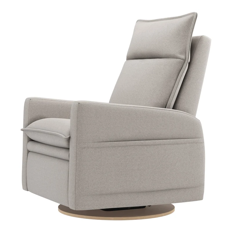 Grand Fauteuil Berçant et Pivotant Arya avec Mécanisme Électrique - Arlo Heather Pearl