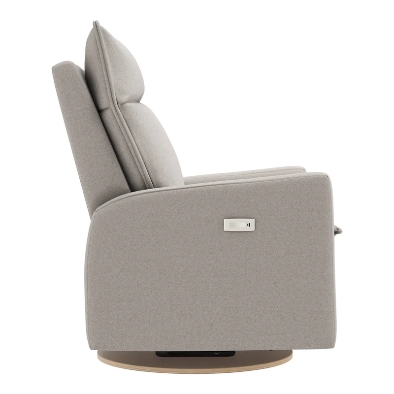 Grand Fauteuil Berçant et Pivotant Arya avec Mécanisme Électrique - Arlo Heather Pearl