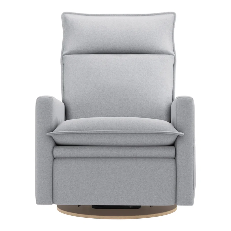 Grand Fauteuil Berçant et Pivotant Arya avec Mécanisme Électrique - Arlo Heather Silver