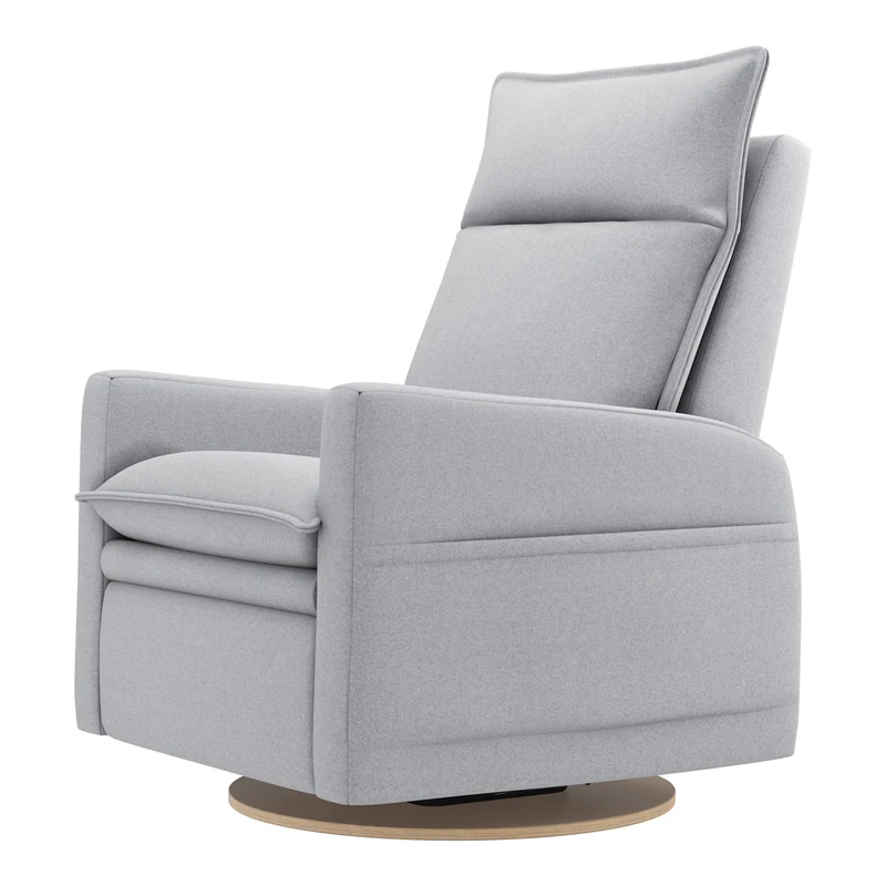 Grand Fauteuil Berçant et Pivotant Arya avec Mécanisme Électrique - Arlo Heather Silver