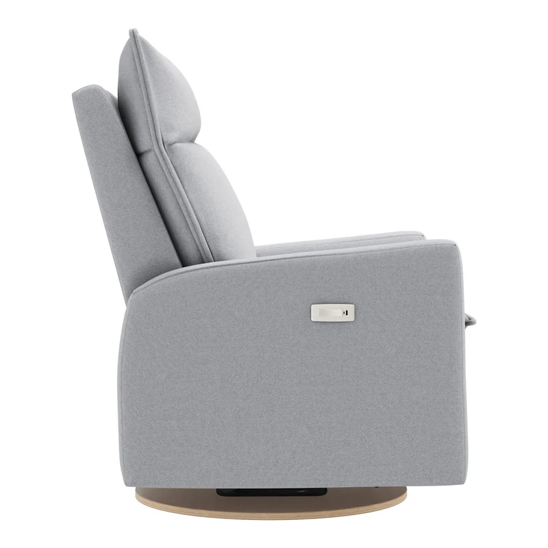 Grand Fauteuil Berçant et Pivotant Arya avec Mécanisme Électrique - Arlo Heather Silver