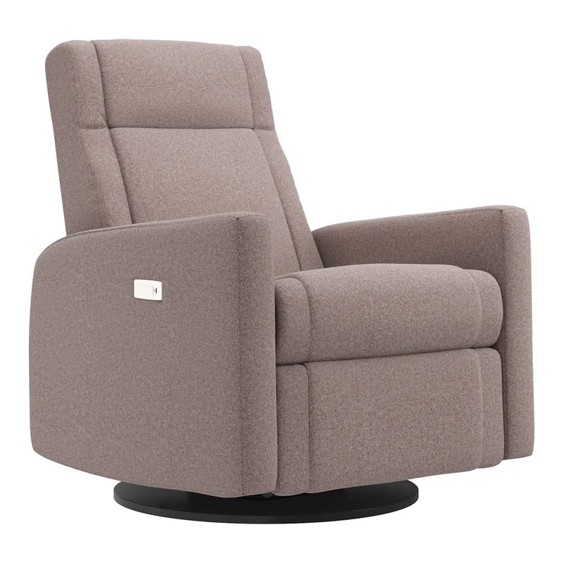 Grand Fauteuil Berçant et Pivotant Nelly avec Mécanisme Électrique - Arlo Beige