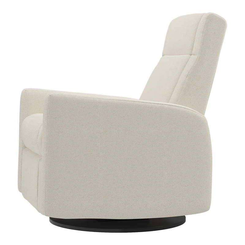 Grand Fauteuil Berçant et Pivotant Nelly avec Mécanisme Électrique - Henequen (Tissu anti-tache)