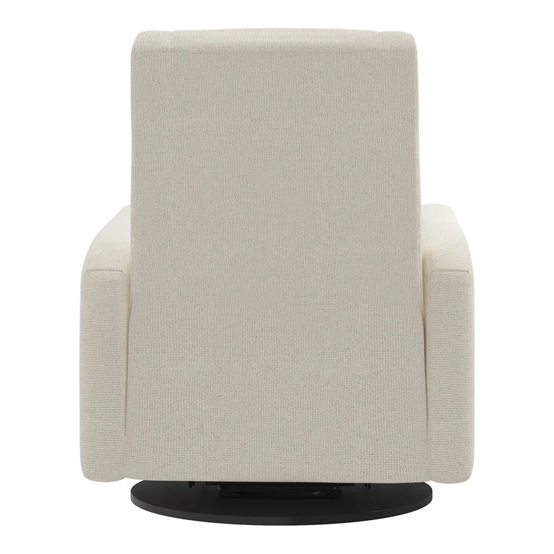Grand Fauteuil Berçant et Pivotant Nelly avec Mécanisme Électrique - Henequen (Tissu anti-tache)