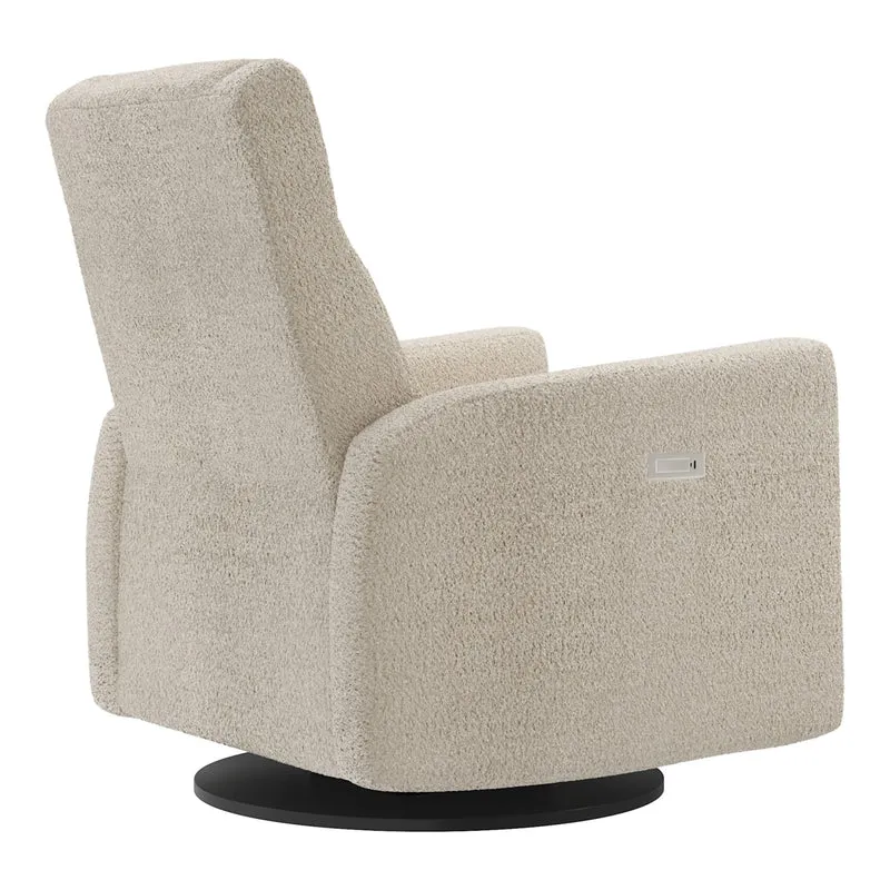 Grand Fauteuil Berçant et Pivotant Nelly avec Mécanisme Électrique - Puppy Sand