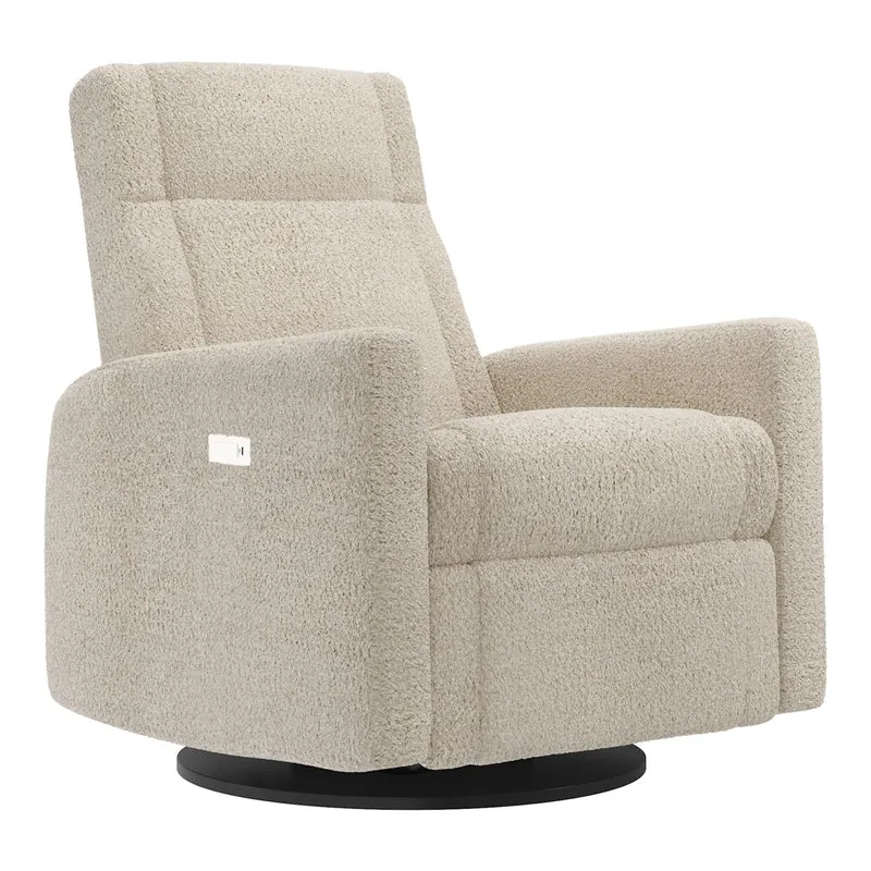 Grand Fauteuil Berçant et Pivotant Nelly avec Mécanisme Électrique - Puppy Sand