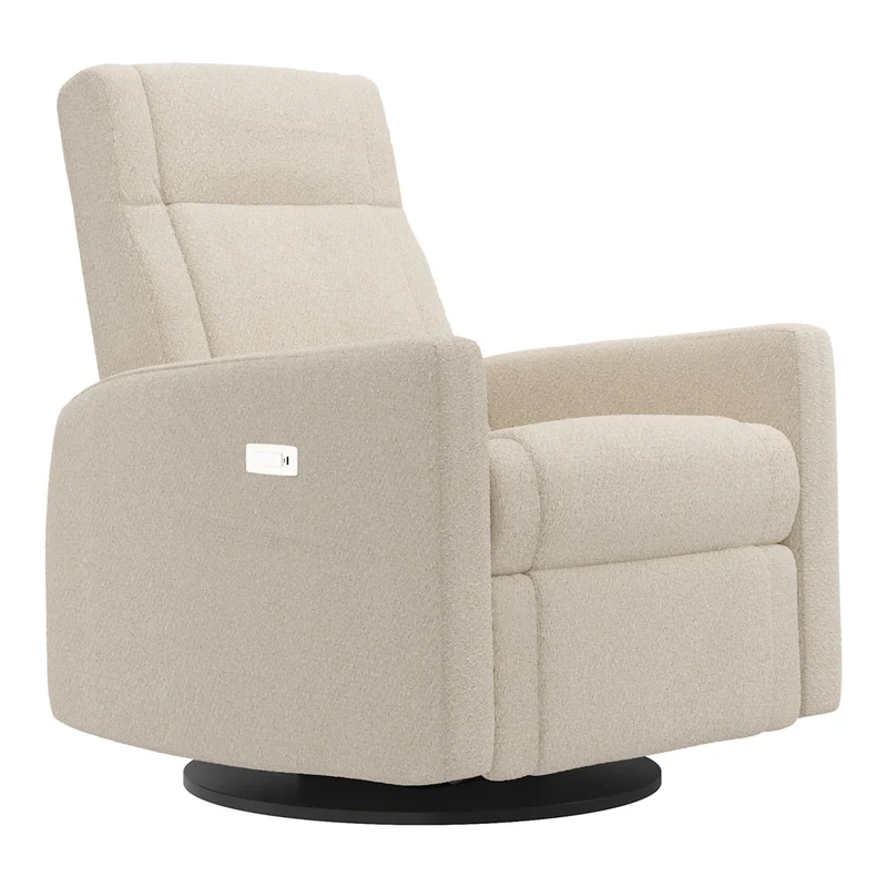 Grand Fauteuil Berçant et Pivotant Nelly avec Mécanisme Électrique - Beyond Sheep Cream
