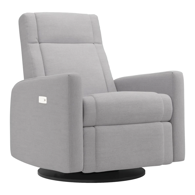 Grand Fauteuil Berçant et Pivotant Nelly avec Mécanisme Électrique - Como Dove Grey
