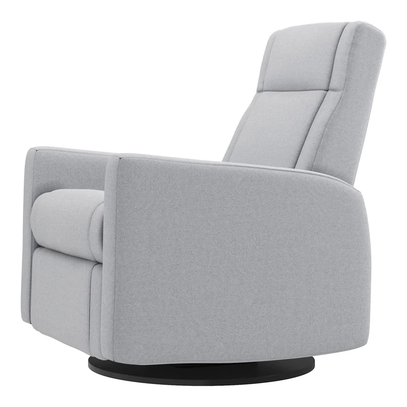 Grand Fauteuil Berçant et Pivotant Nelly avec Mécanisme Électrique - Arlo Heather Silver