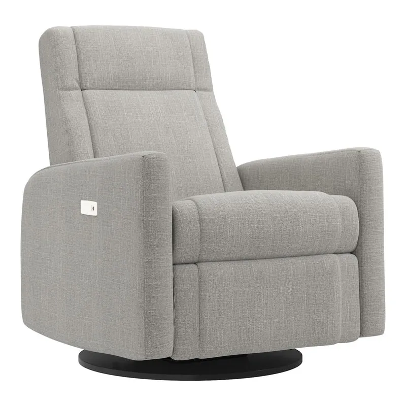 Grand Fauteuil Berçant et Pivotant Nelly avec Mécanisme Électrique - Nubia Silver
