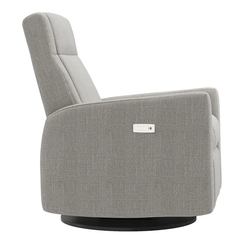 Grand Fauteuil Berçant et Pivotant Nelly avec Mécanisme Électrique - Nubia Silver