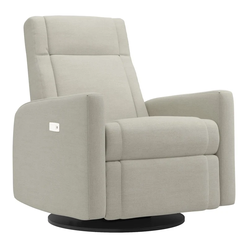 Grand Fauteuil Berçant et Pivotant Nelly avec Mécanisme Électrique - Como Sand