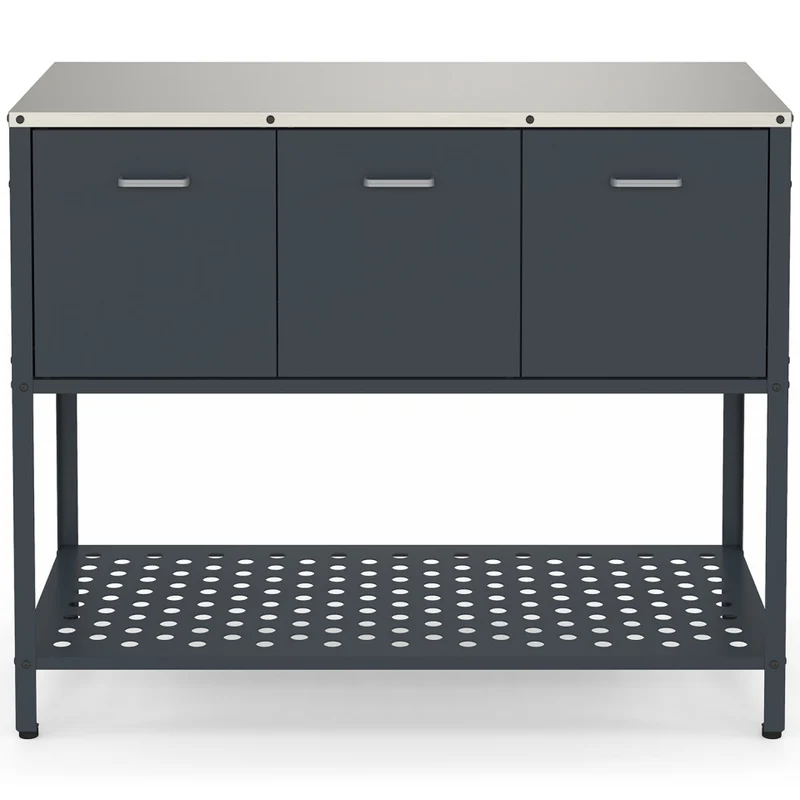 Meuble cuisine extérieure Alméria gris 3 portes