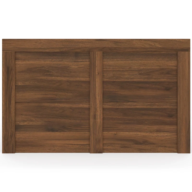 Lit coffre Sicilia 140x190cm effet bois noyer