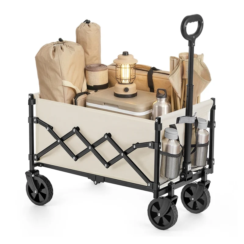 Carro de Mano Plegable para Transporte en Jardín Exterior