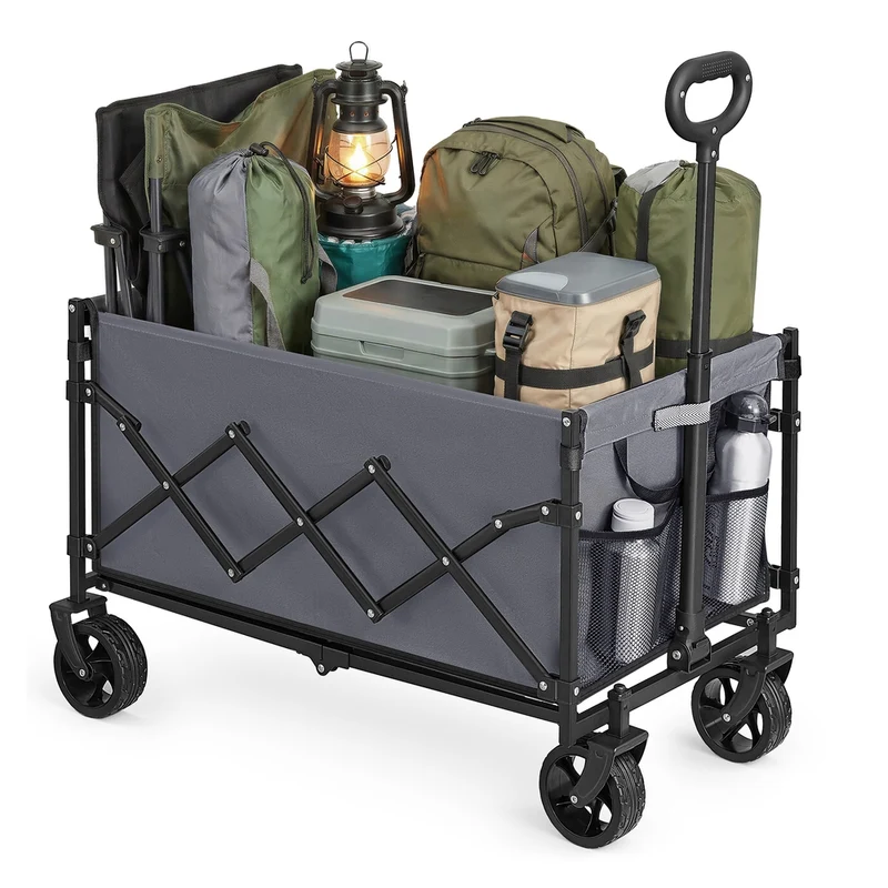Carro de Mano Plegable para Transporte en Jardín Exterior