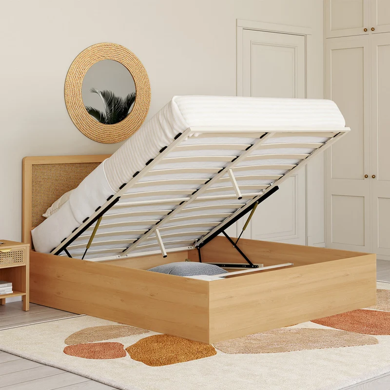 Lit coffre Eve 140x190cm cannage