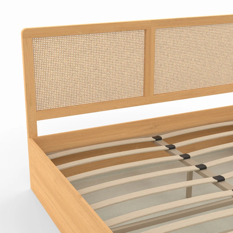 Lit coffre Eve 140x190cm cannage