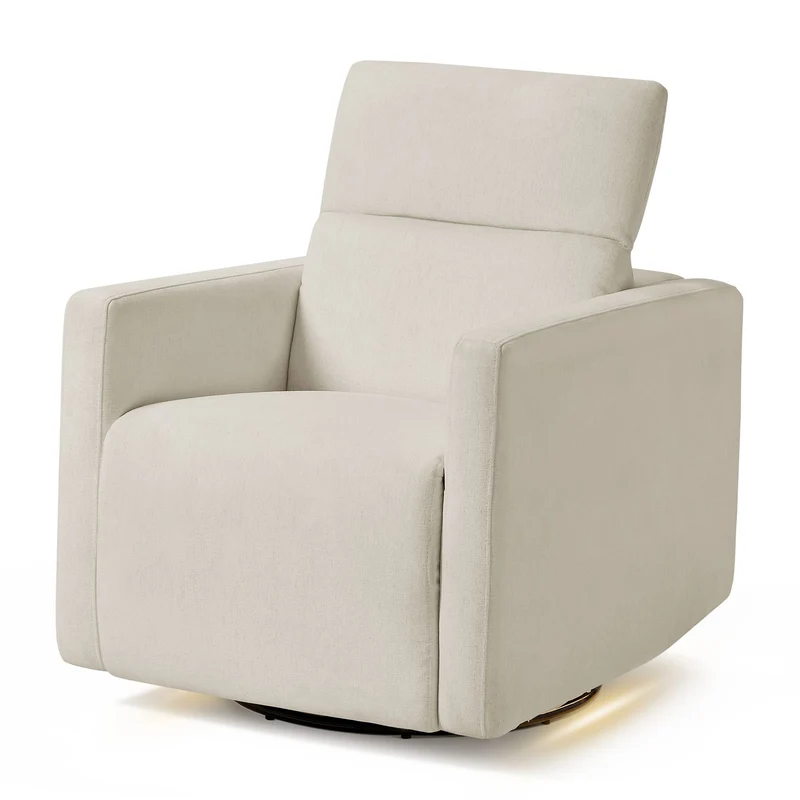 Fauteuil pivotant, coulissant et inclinable Isla avec veilleuse - Vanille