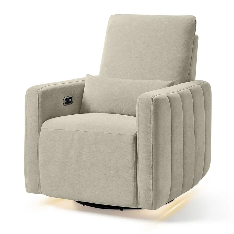 Fauteuil pivotant, coulissant et inclinable Dorian avec veilleuse - Fog