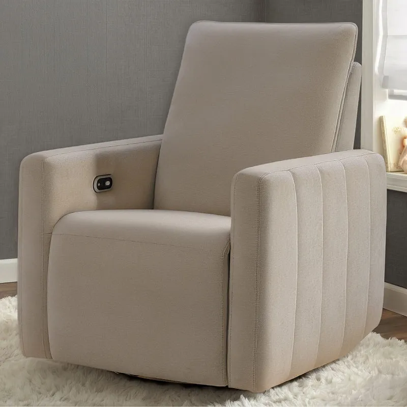 Fauteuil pivotant, coulissant et inclinable Dorian avec veilleuse - Fog