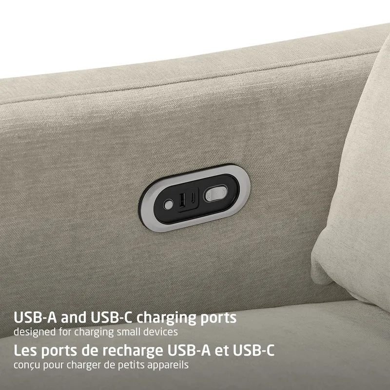 Fauteuil pivotant, coulissant et inclinable Dorian avec veilleuse - Fog