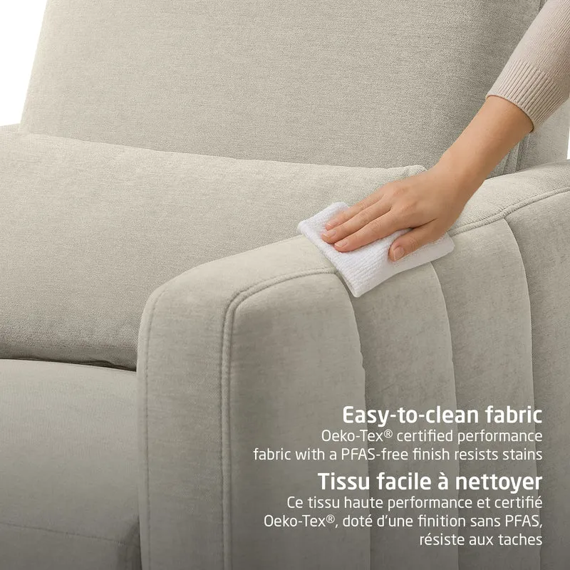 Fauteuil pivotant, coulissant et inclinable Dorian avec veilleuse - Fog