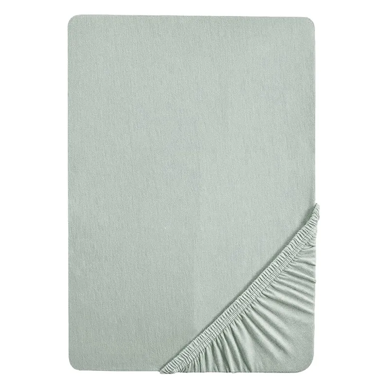 Spannbettlaken 'Lil Planet' - Single Jersey - Bio-Baumwolle - Frosty Green