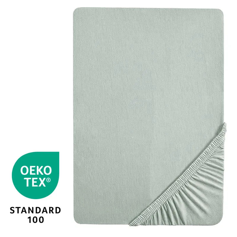 Spannbettlaken 'Lil Planet' - Single Jersey - Bio-Baumwolle - Frosty Green