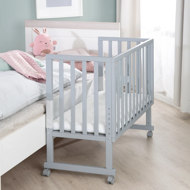 Stuben- & Beistellbett 'roba Style' 3 in 1 in taupe inkl. Matratze & Nestchen