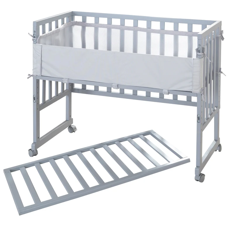 Stuben- & Beistellbett 'roba Style' 3 in 1 in taupe inkl. Matratze & Nestchen