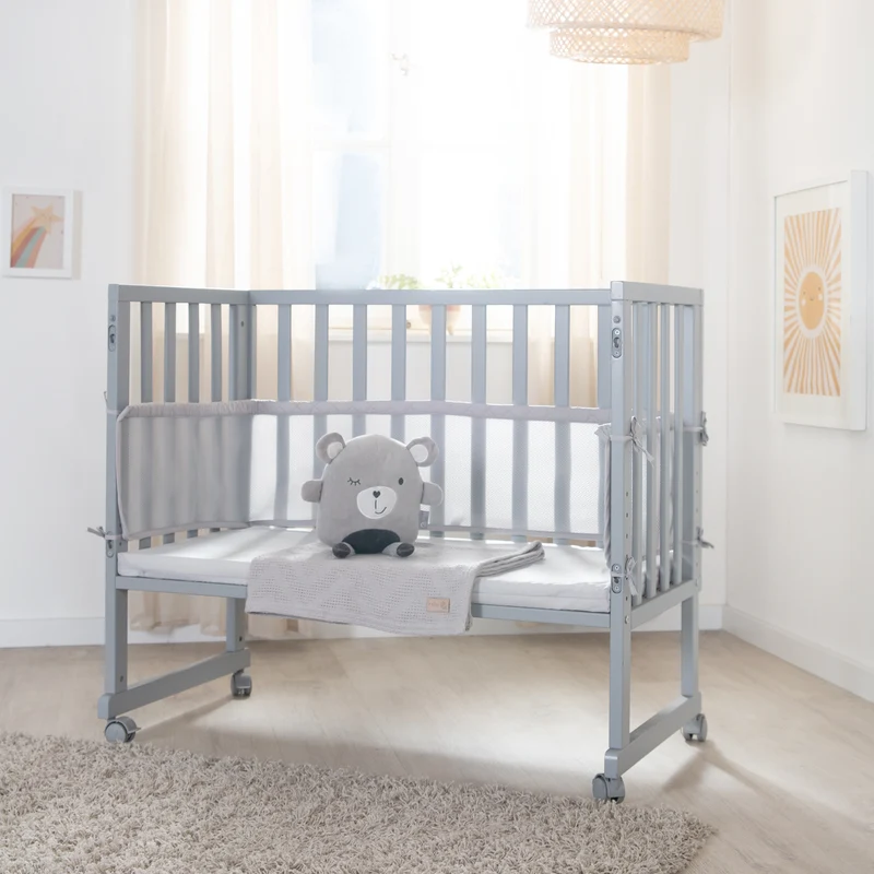 Stuben- & Beistellbett 'roba Style' 3 in 1 in taupe inkl. Matratze & Nestchen