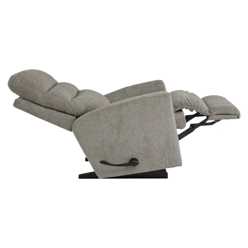Fauteuil berçant et inclinable en tissu gris - Liam