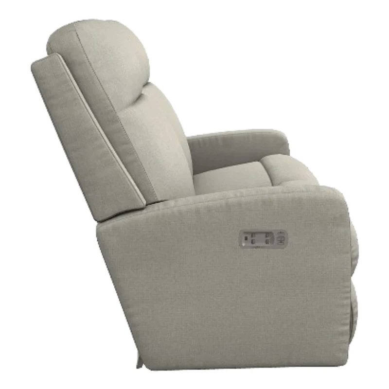 Causeuse inclinable motorisée en tissu beige avec soutien lombaire - Finley