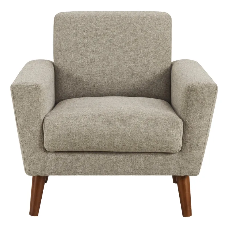 Fauteuil d'appoint en tissu brun clair