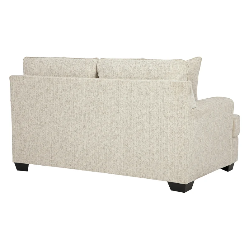 Causeuse en tissu beige pâle avec coussins - Heartcort