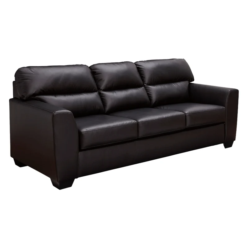 Sofa aspect cuir noir - Glennbre