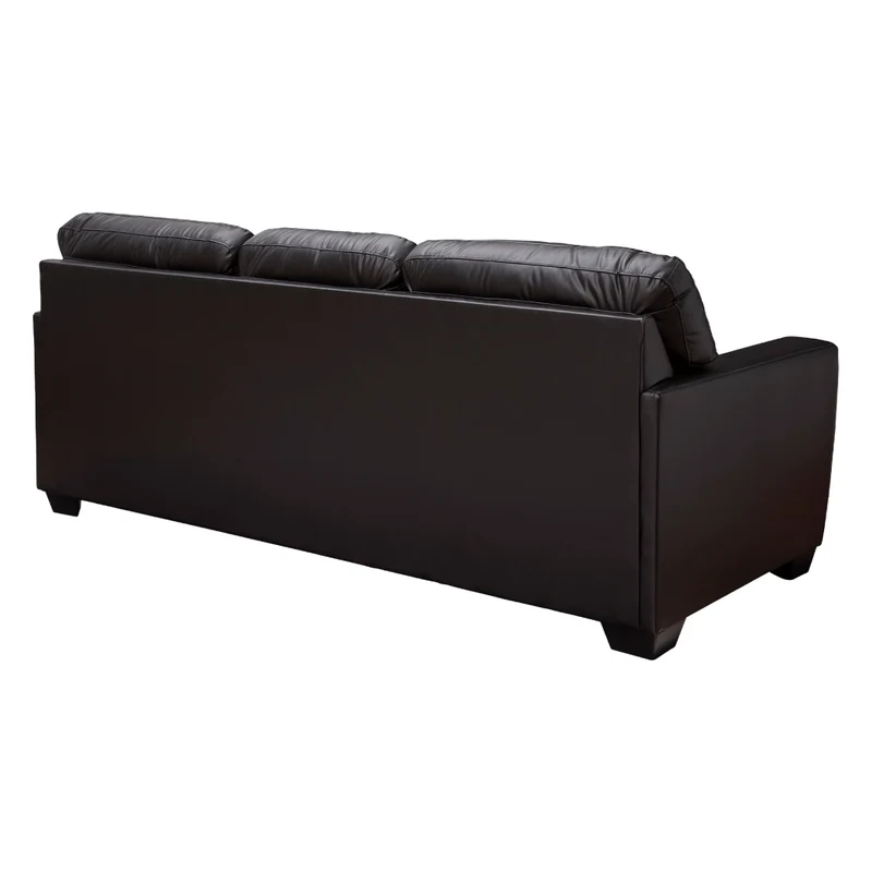 Sofa aspect cuir noir - Glennbre