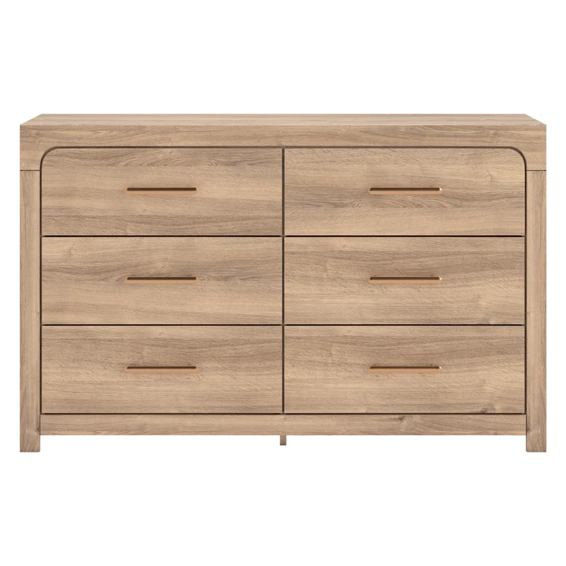 Bureau à 6 tiroirs en bois/MDF tan - Kinlanni