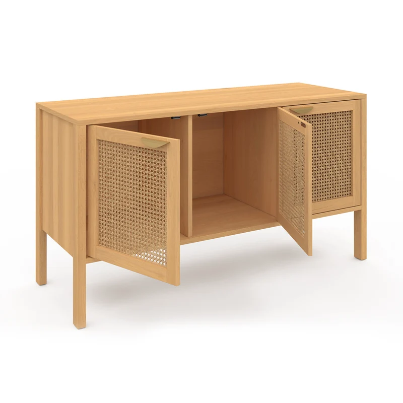 Buffet Eve 3 portes en cannage L110cm