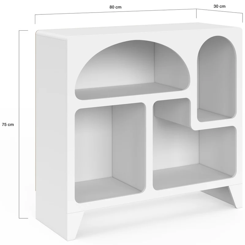 Buffet Alanya organique blanc 80cm